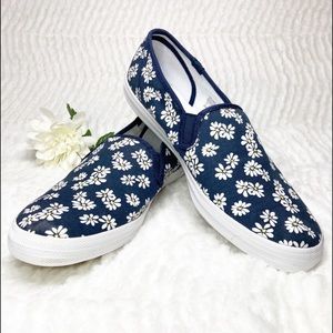 KEDS Navy Daisy Champion Slip On Canvas Sneaker